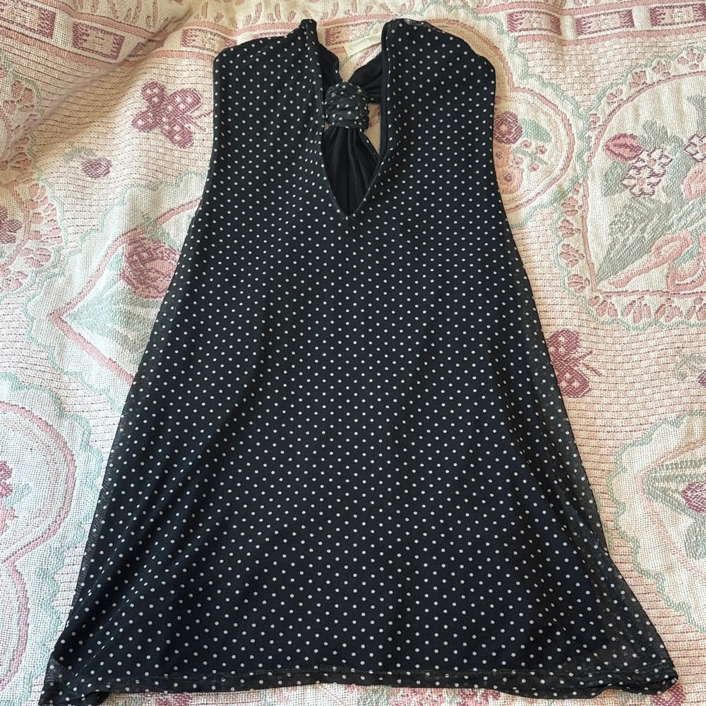 Loveappella Black and White Backless Dress